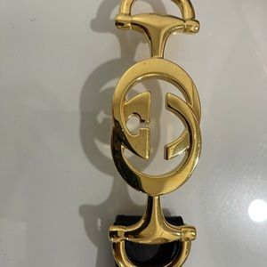 Gucci black Interlocking G Horsebit belt